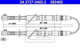 Трос ручного гальма