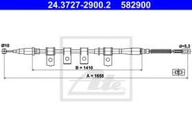 Трос ручного тормоза