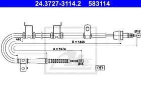 Трос ручного тормоза Трос ручного тормоза