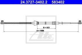 Трос ручного гальма