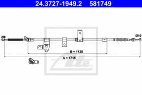 Трос ручного тормоза