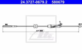 Трос ручного гальма