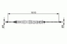 Трос ручного гальма