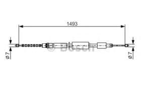 Трос ручного тормоза
