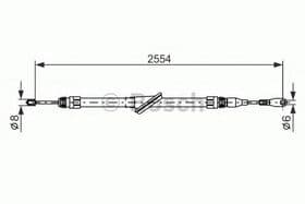 Трос ручного тормоза