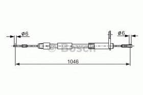 Трос ручного тормоза