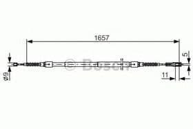 Трос ручного тормоза