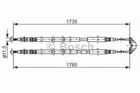 Трос ручного тормоза