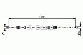 Трос ручного тормоза