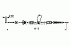 Трос ручного гальма