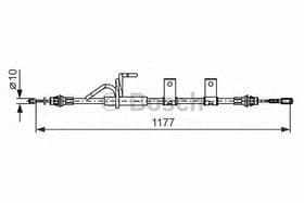 Трос ручного тормоза