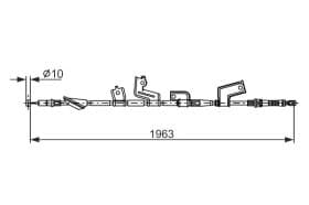 Трос ручного тормоза