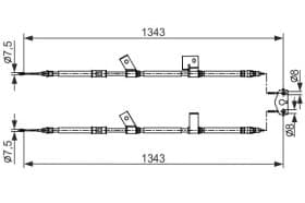 Трос ручного тормоза