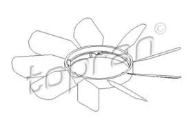 Крыльчатка вентилятора системы охлаждения двигателя Крыльчатка вентилятора системы охлаждения двигателя