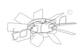 Крыльчатка вентилятора системы охлаждения двигателя Крыльчатка вентилятора системы охлаждения двигателя