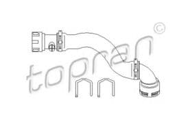 Патрубок радиатора системы охлаждения двигателя