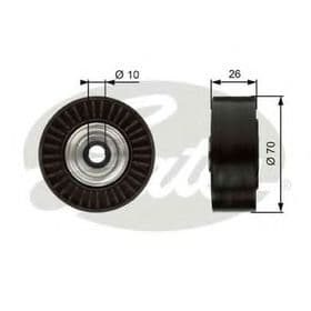 Обвідний ролик поліклинового ременя