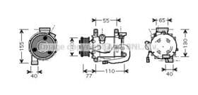 Компрессор кондиционера Prasco HDAK208