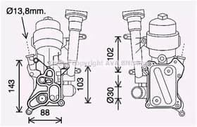 Масляный радиатор двигателя