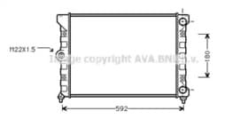 Радіатор охолодження двигуна Prasco vn2099
