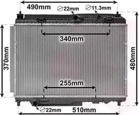Радіатор охолодження двигуна Радіатор охолодження двигуна