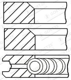 Комплект поршневих кілець