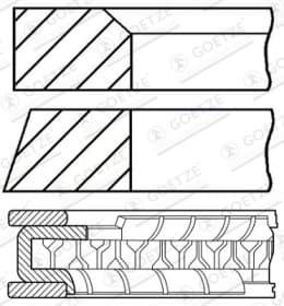 Комплект поршневих кілець