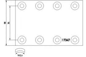 Накладки барабанних гальмівних колодок