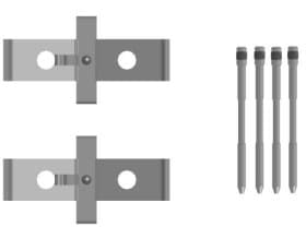 Комплектующие дисковых тормозных колодок Комплектующие дисковых тормозных колодок