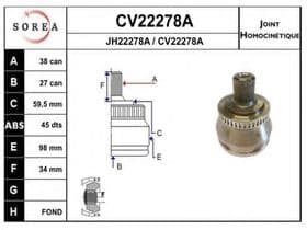 ШРУС EAI CV22278AK