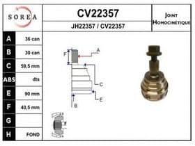 ШРУС EAI CV22357K