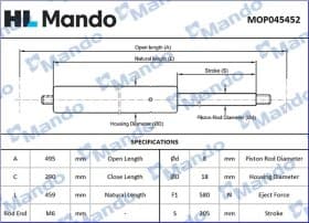 Газовий упор багажника Mando mop045452