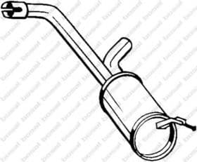 Средний глушитель выхлопных газов