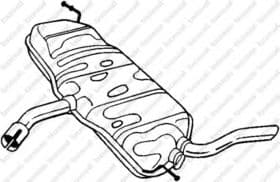 Глушник вихлопних газів кінцевий