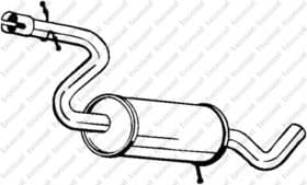 Средний глушитель выхлопных газов
