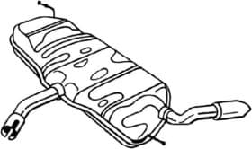 Глушник вихлопних газів кінцевий