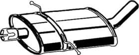 Средний глушитель выхлопных газов