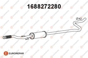 Средний глушитель выхлопных газов