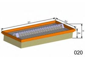 Воздушный фильтр Misfat P929