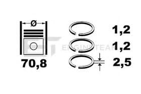 Комплект поршневих кілець