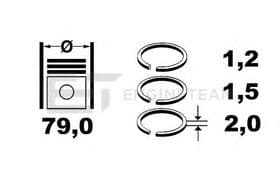 Комплект поршневих кілець