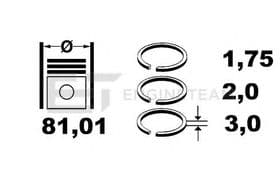 Комплект поршневих кілець