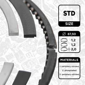 Комплект поршневых колец