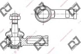 Наконечник рулевой тяги DJ Parts DE1093