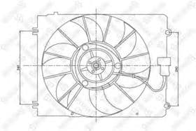 Вентилятор системы охлаждения двигателя Stellox 29-99445-SX