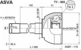 ШРУС Asva TY-303