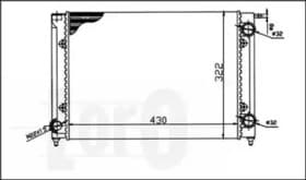 Радиатор охлаждения двигателя Abakus 0530170003