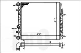 Радиатор охлаждения двигателя Abakus 0530170039
