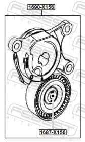 Натяжной ролик поликлинового ремня