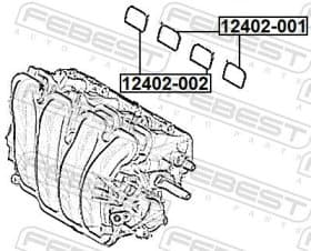 Прокладка впускного коллектора Febest 12402001